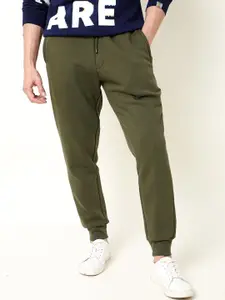 RARE RABBIT Men Titan Relaxed Fit Solid Cotton jogger