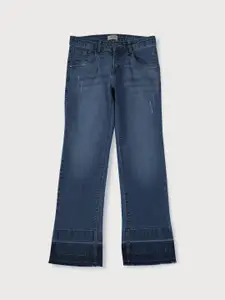 Gini and Jony Girls Blue Straight Fit Light Fade Jeans