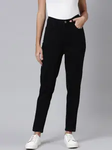ZHEIA Women Black Skinny Fit High-Rise Jeans