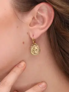 PALMONAS Women Pack of 3 Gold-Toned Teardrop Shaped Hoop Earrings