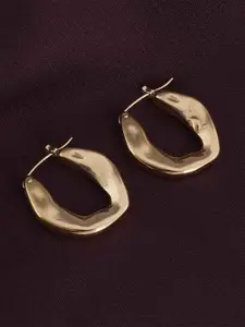 PALMONAS Gold-Toned Spherical Hoop Earrings