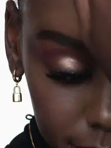 PALMONAS Gold-Toned Spherical Drop Earrings