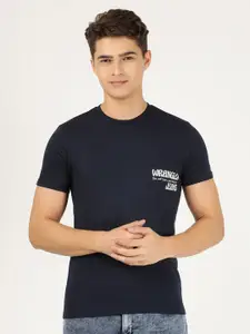 Wrangler Men Black Round Neck Regular T-shirt