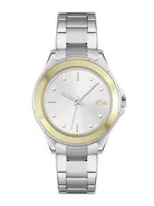 Lacoste Women Silver-Toned Brass Dial & Stainless Steel Straps Analogue Watch-2001222