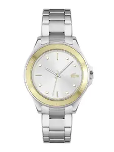 Lacoste Women Silver-Toned Brass Dial & Stainless Steel Straps Analogue Watch-2001222
