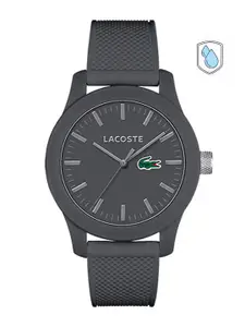 Lacoste Men Grey Brass Dial & Grey Straps Analogue Watch 2010767-Grey