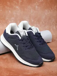 ABROS Men Navy Blue & White Mesh Running Shoes