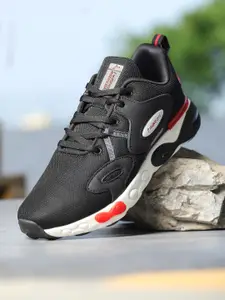 ABROS Men Black Mesh Running Shoes