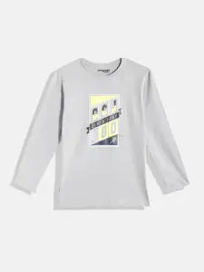 Gini and Jony Boys Typography Printed Pure Cotton T-shirt