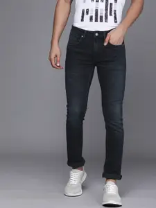 Louis Philippe Jeans Men Blue Super Slim Fit Mid-Rise Light Fade Stretchable Jeans