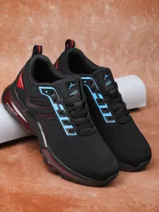 ABROS Men Black Mesh Running Shoes