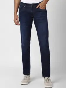 Peter England Casuals Men Navy Blue Slim Fit Light Fade Jeans