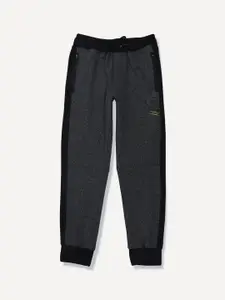Gini and Jony Boys Grey Colourblock Knitted Track Pants