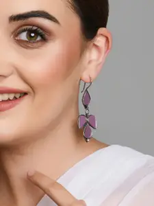 Fida Pink Contemporary Drop Earrings