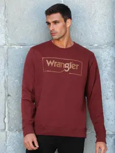 Wrangler Men Red Printed Sweatshirt