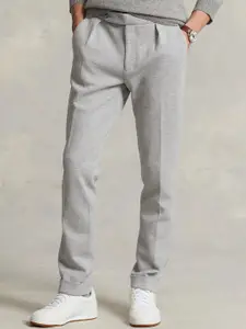 Polo Ralph Lauren Men Grey Solid Double-Knit Suit Trouser