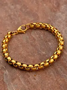 Dare by Voylla Men Gold-Toned Gold-Plated Link Bracelet