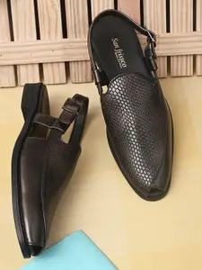 San Frissco Men Copper-Toned Shoe-Style Sandals
