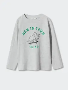 Mango Kids Boys Typography Print Sustainable T-shirt