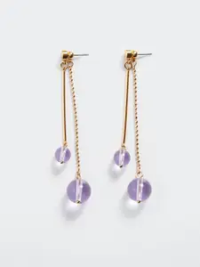 MANGO Circular Jacket Drop Earrings