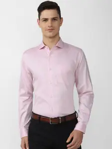 Peter England Elite Men Pink Slim Fit Formal Shirt
