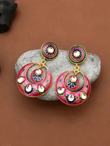 Silvermerc Designs Gold-Toned Contemporary Drop Earrings