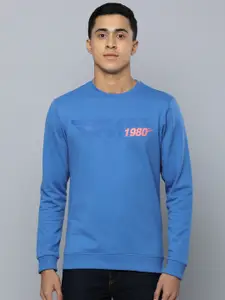 Flying Machine Men Blue Brand Logo Printed Pullover Sweatshirt