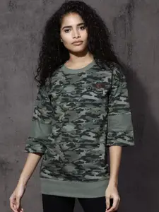 Roadster Women Grey Printed Sweatshirt