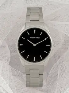 JOKER & WITCH Women Black Dial & Silver Toned Straps Analogue Watch AMWW476-Silver