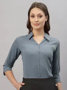 Selvia Women Grey Casual Shirt