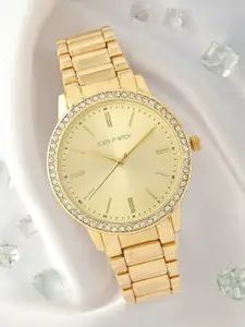 JOKER & WITCH Women Gold-Toned Dial & Stainless Steel Straps Analogue Watch
