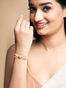 Rubans Women Gold-Toned & White Gold-Plated Multistrand Bracelet