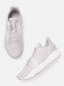 New Balance Women Grey Woven Design Running Shoes