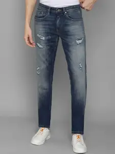 Allen Solly Sport Men Blue Slim Fit Mildly Distressed Heavy Fade Jeans