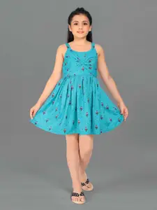 FASHION DREAM Teal Floral Dress