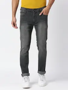 Pepe Jeans Men Grey Tapered Vapour Slim Fit Low-Rise Light Fade Stretchable Jeans