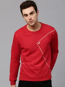 HRX by Hrithik Roshan Men Red Solid Sweatshirt