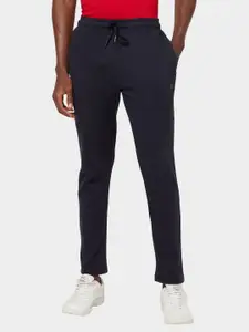 SPORTO Men Navy Blue Solid Slim-Fit Track Pants