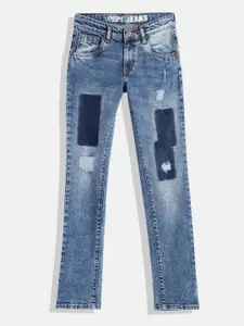 Pepe Jeans Boys Slim Fit Slash Knee Stretchable Jeans
