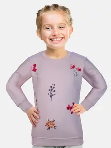 Gini and Jony Girls Violet Full Sleeves Sweatshirt