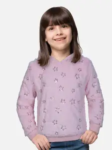 Gini and Jony Girls Pink Printed Sweatshirt