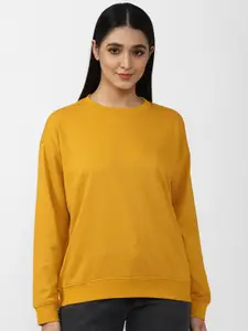 FOREVER 21 Women Yellow Sweatshirt