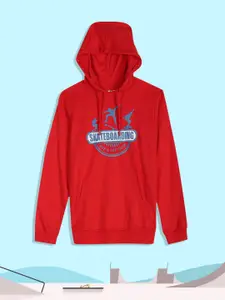 RUF & TUF Boys Red Printed Pure Cotton Sweatshirt