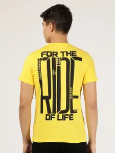 Wrangler Men Yellow Typography Printed T-shirt
