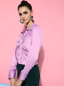 STREET 9 Women Lavender Semiformal Shirt