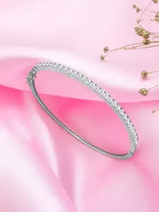 Zavya Women 925 Sterling Silver Rhodium-Plated Cuff Bracelet