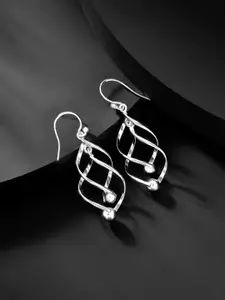 Silvora by Peora Silver-Toned Classic Drop Earrings