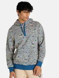 Puma Men Blue Brand Love Printed Hooded Regular Fit Sweatshirt