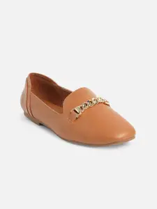ALDO Women Brown Solid Loafers