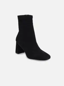 ALDO Women Black Solid Block Heels Boots